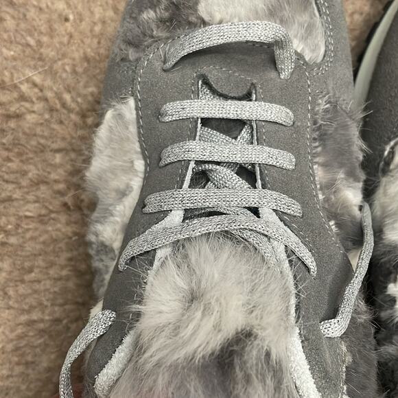 La Montelliana M65 Rabbit Fur Sneakers Gray Size 42 New Retails $660 - Picture 6 of 9